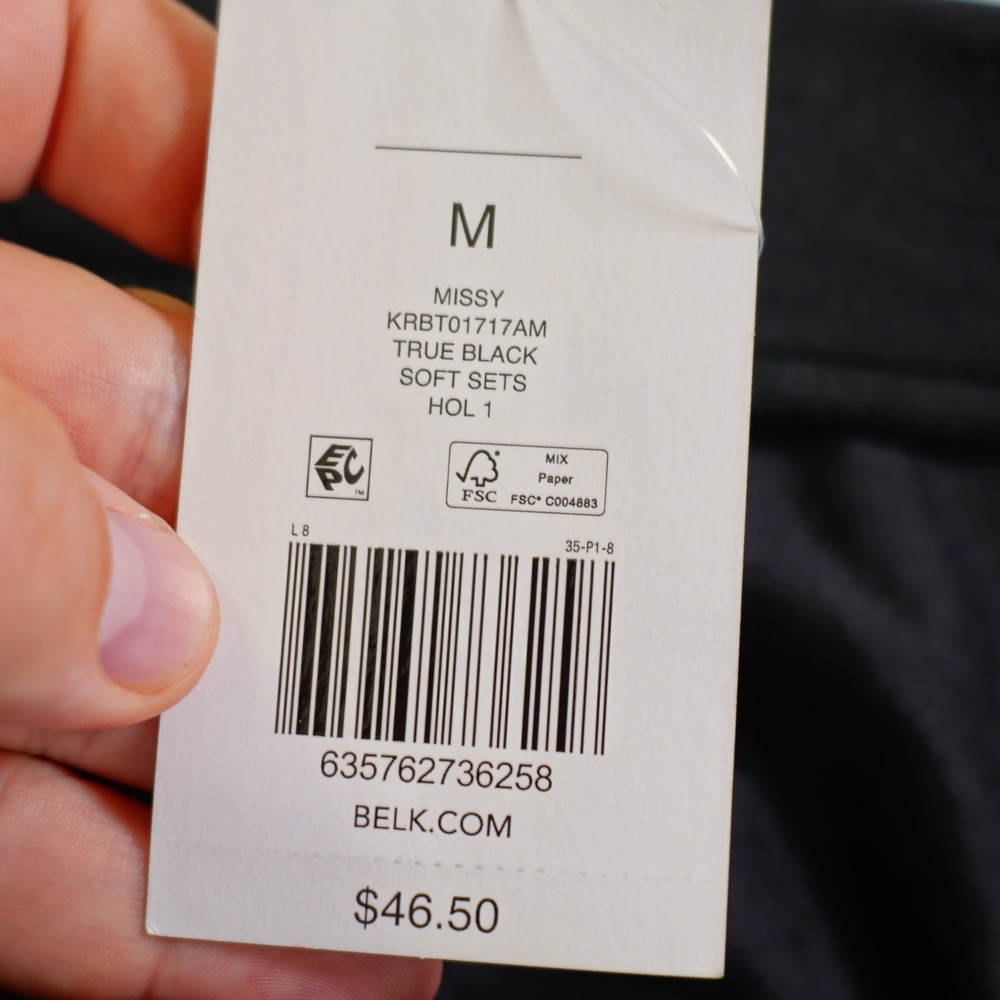 NWT Kim Rogers Soft Sets True Black Pants -Meium 34 / 30- Polyester Spandex Hig - Picture 4 of 7